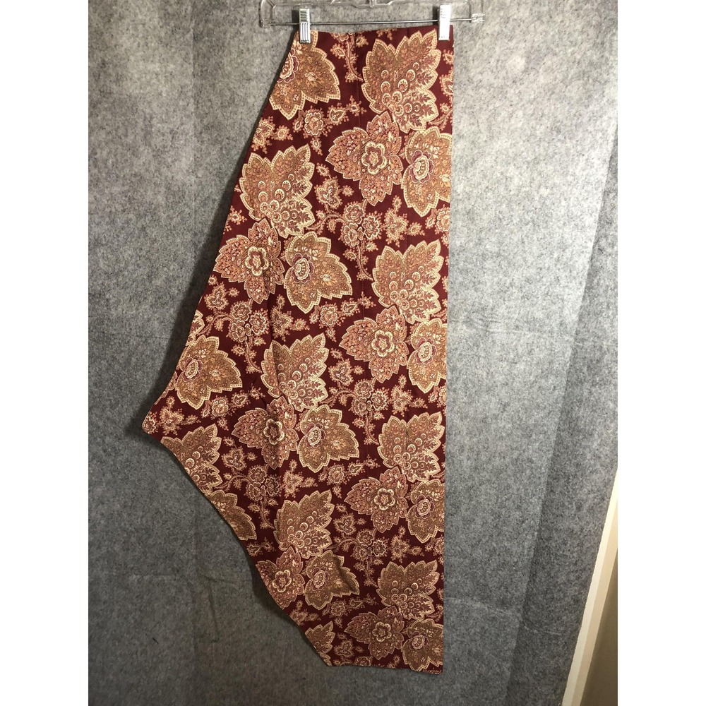 Waverly Swag Valance Pair Of 2 Red Paisley Country Lined Cotton USA Window 48x10